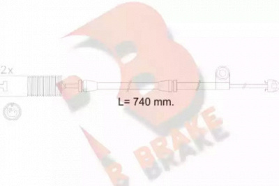 R BRAKE 610603rb -  Сигнализатор, износ тормозных колодок
